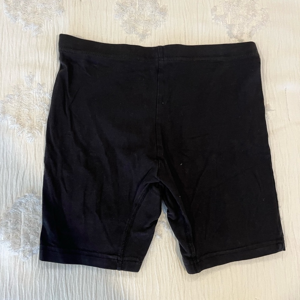 black biker shorts, size small